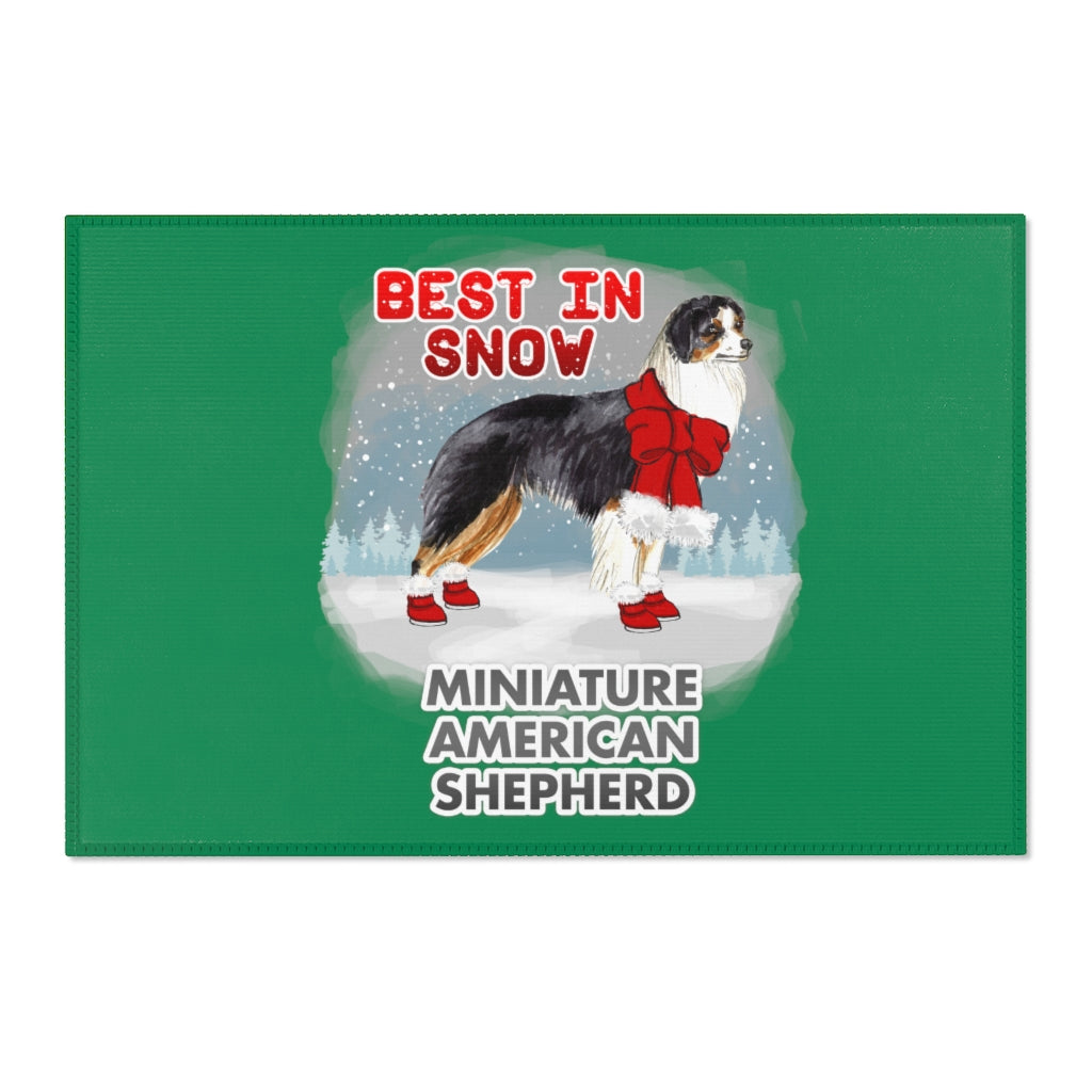 Miniature American Shepherd Best In Snow Area Rug
