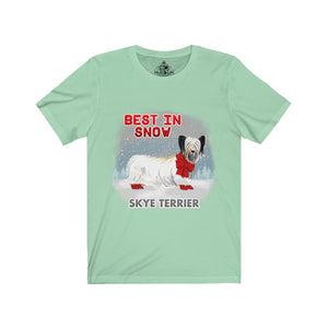 Skye Terrier Best In Snow Unisex Jersey Short Sleeve Tee