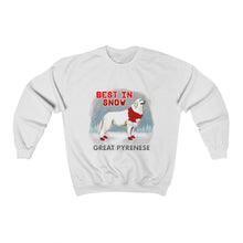 Load image into Gallery viewer, Great Pyrenees Best In Snow Heavy Blend™ Crewneck Sweatshirt
