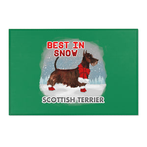 Scottish Terrier Best In Snow Area Rug