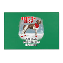 Load image into Gallery viewer, German WireHaired Pointer Best In Snow Area Rug