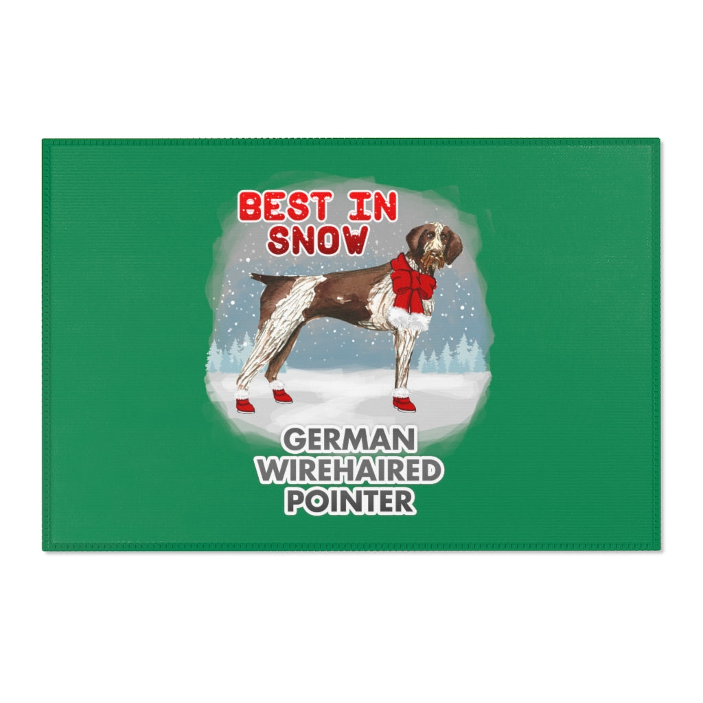German WireHaired Pointer Best In Snow Area Rug