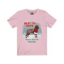 Load image into Gallery viewer, Irish Water Spaniel Best In Snow Unisex Jersey Short Sleeve Tee