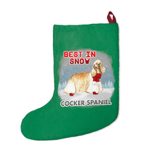 Load image into Gallery viewer, Cocker Spaniel Best In Snow Christmas Stockings