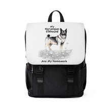 Load image into Gallery viewer, My Norwegian Elkhound Ate My Homework Backpack