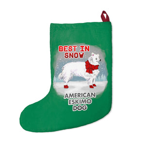 American Eskimo Dog Best In Snow Christmas Stockings