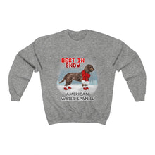 Load image into Gallery viewer, American Water Spaniel Best In Snow Heavy Blend™ Crewneck Sweatshirt