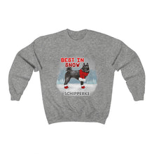 Load image into Gallery viewer, Schipperke Best In Snow Heavy Blend™ Crewneck Sweatshirt