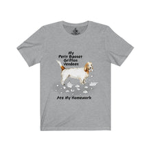 Load image into Gallery viewer, My Petit Basset Griffon Vendeen Ate My Homework Unisex Jersey Short Sleeve Tee